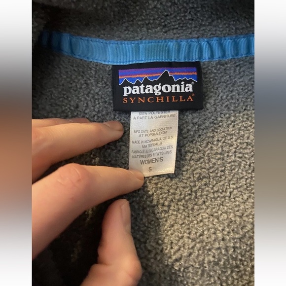 Patagonia Synchia Women’s Snap-T Purple Gray Pullover Jacket Size Small - Picture 3 of 3